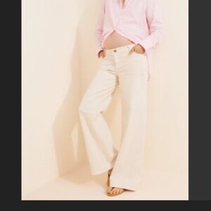 HATCH The Relaxed Wide Leg Maternity Jean in Vanilla size 24